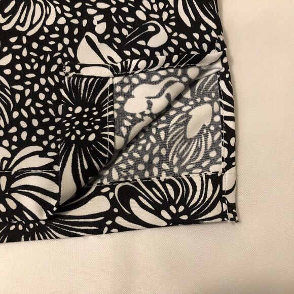 Coral Bay Golf Skirt Women Sz 6 Black White Floral Print Shorts Skort Athleisure - Picture 7 of 12